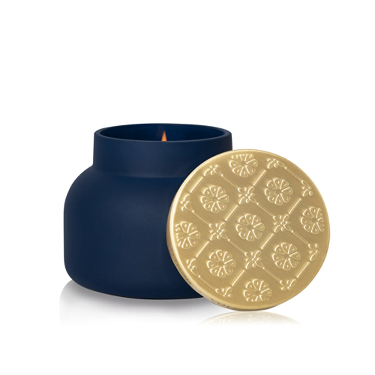 Capri Blue Volcano Artisan Candle - Navy Jar & Gold Lid – Amber