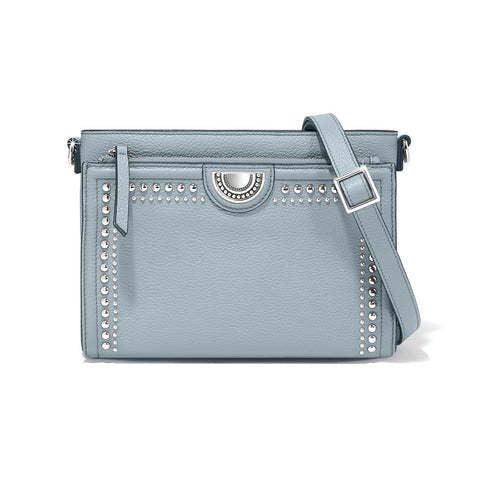 Jordyn Cross Body Organizer - Sleek Leather with Zip Top – Amber
