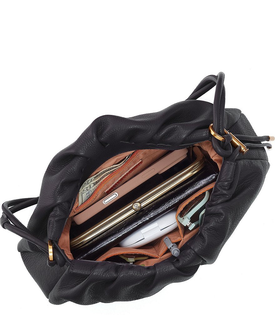 HOBO Isabelle Shoulder Bag in Black, side view