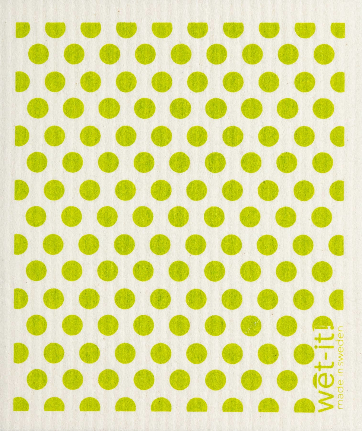 Wet-It! Swedish cloth in natural color with a textured woven pattern designed for superabsorbent cleaning tasks.