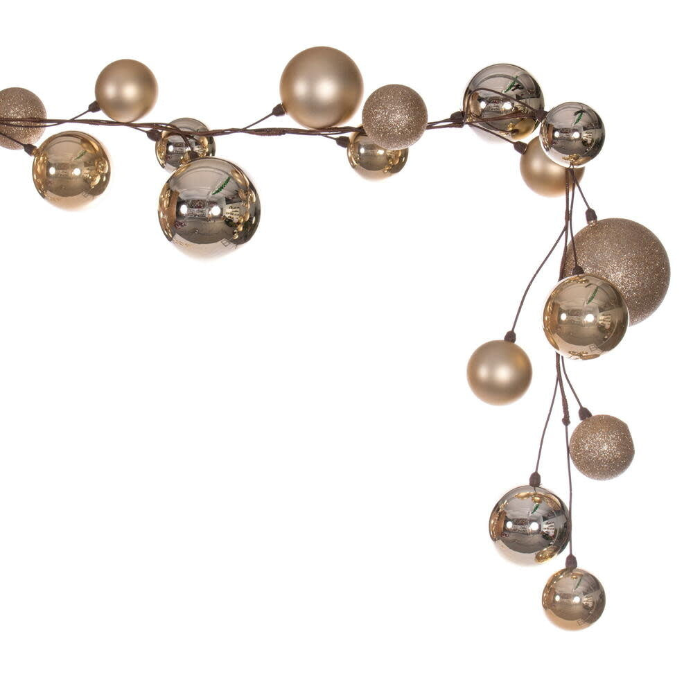 10' Champagne Branch Ball Garland