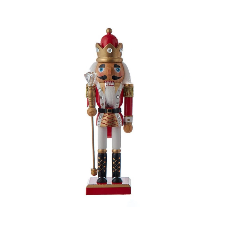 10 inch red and white nutcracker king