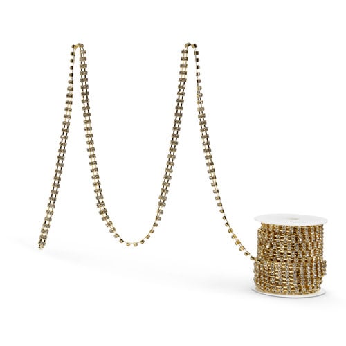 10 Yds Gold Rhinestone Garland