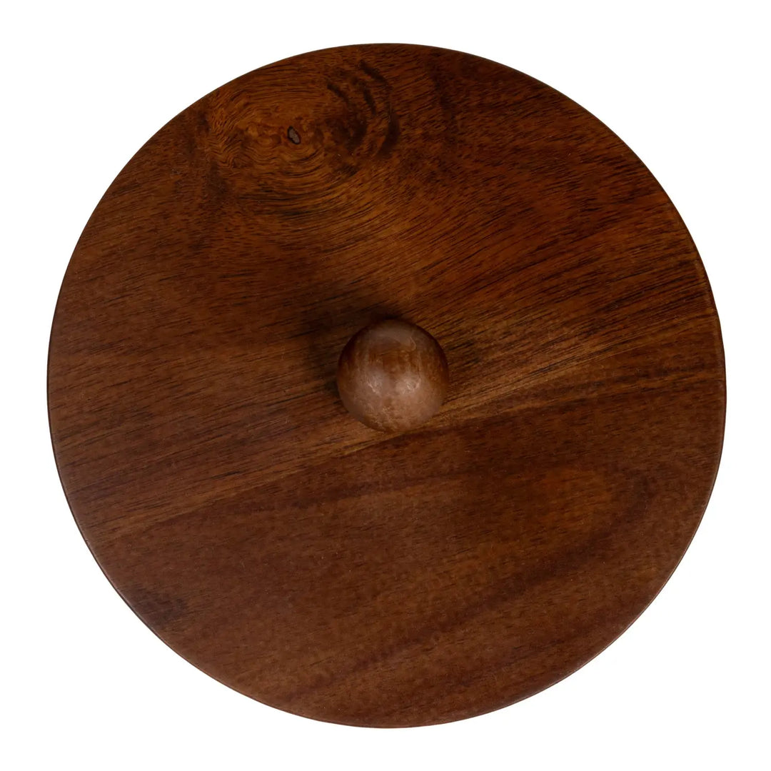 10.25" Stoneware Canister with Wood Lid