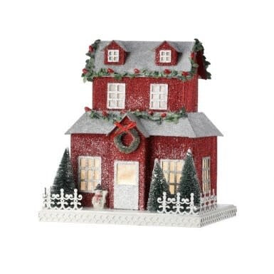 10.5" LED Battery Timer Christmas in The City Home