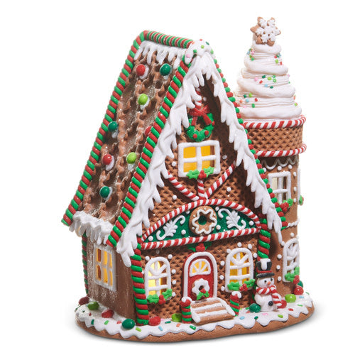 12" Lighted Gingerbread House