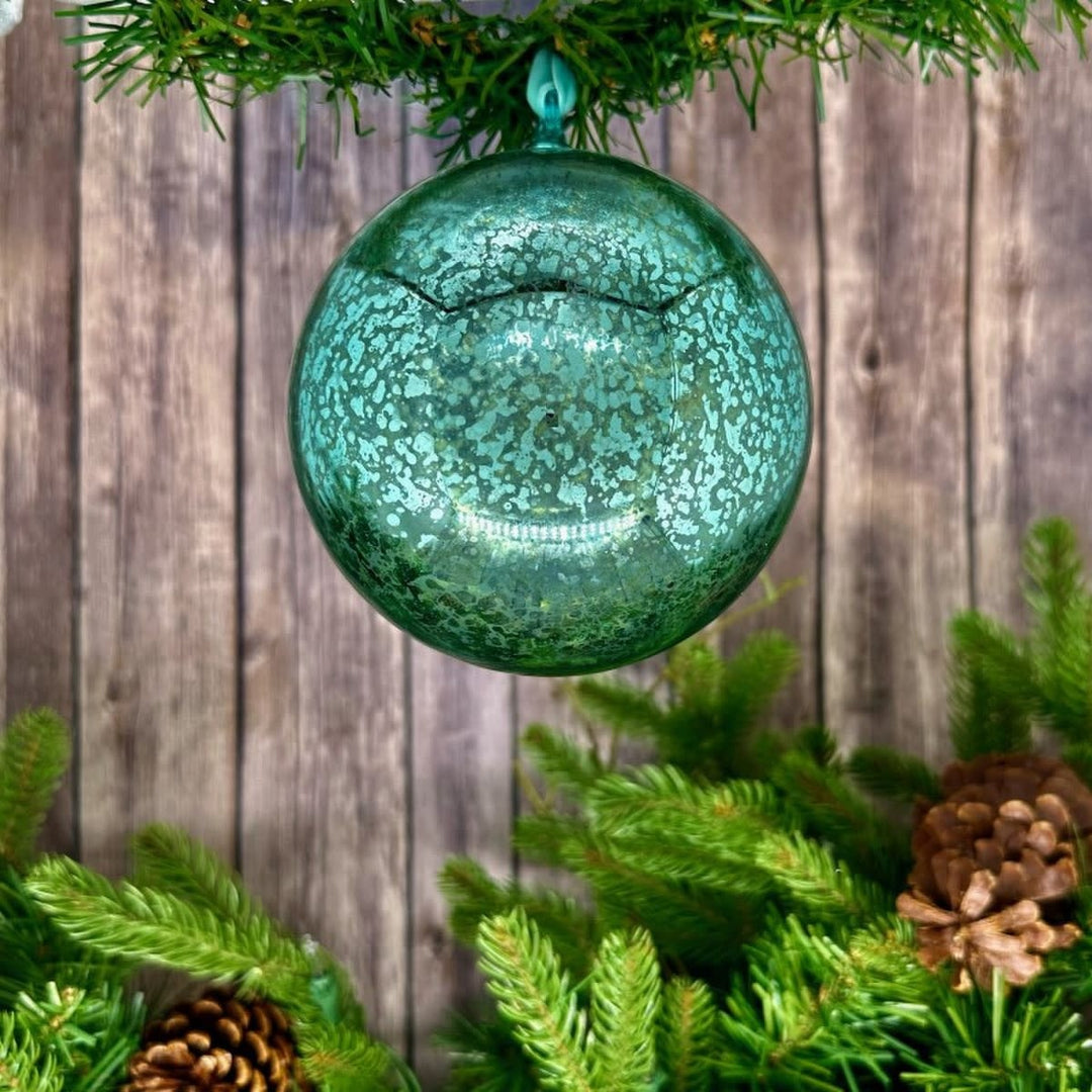 Mercury Glass Ornament Hand Blown Top