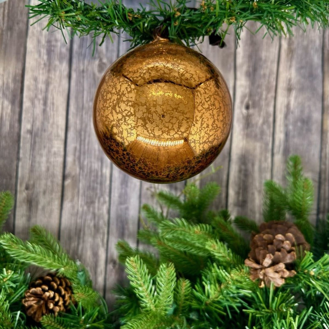 Mercury Glass Ornament Hand Blown Top