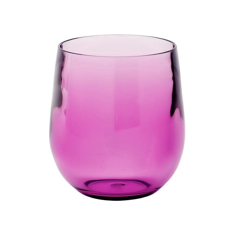 Amethyst acrylic tumbler with a smooth cylindrical shape