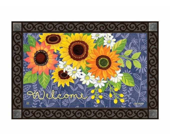 Matmate doormat with non-slip recycled rubber backing