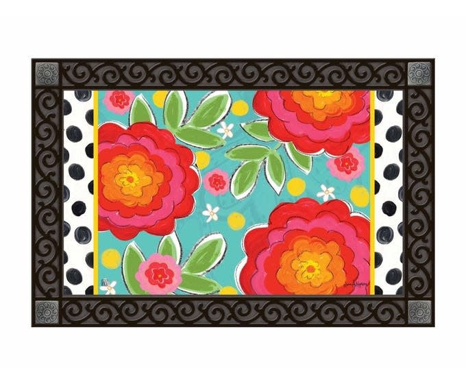 MatMate doormat insert with non-slip recycled rubber backing in a neutral tone.