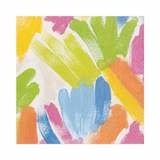 Caspari triple-ply luncheon napkins featuring a brushstroke pattern in neutral tones.