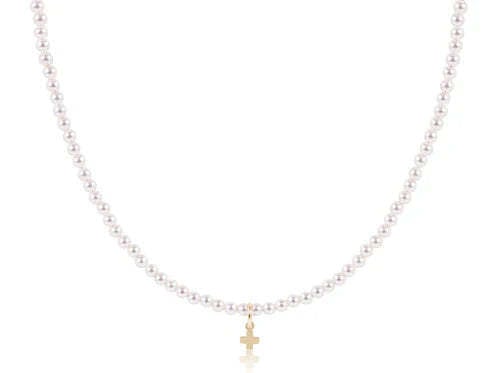 15" Choker Beaded - Classic Pearl 3mm