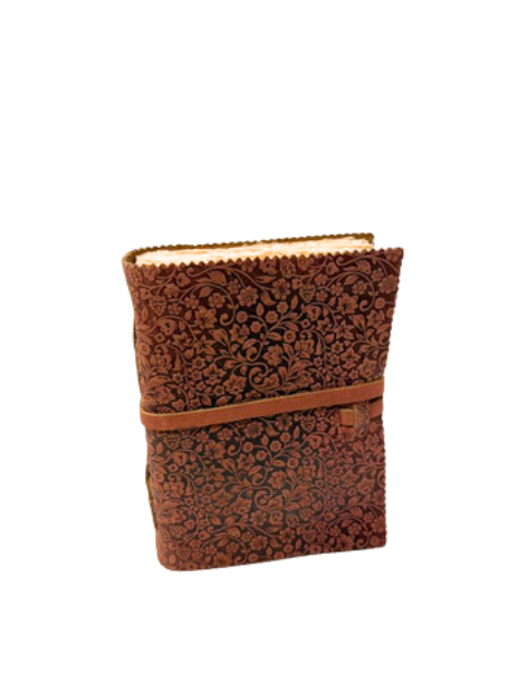 8 inch Leather Floral Embossed Journal