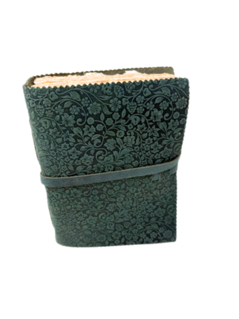 8 inch Leather Floral Embossed Journal