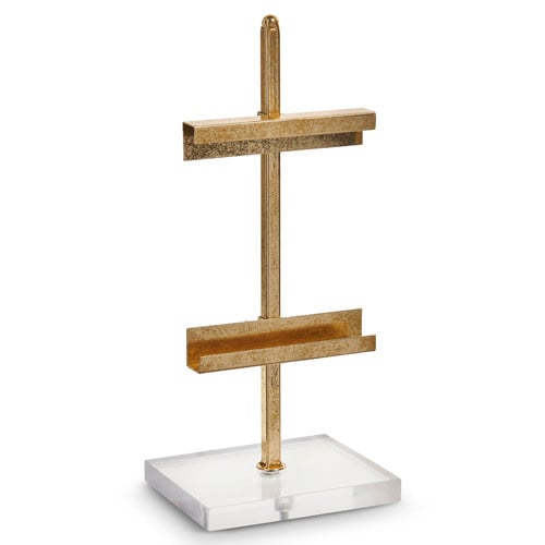 Mini easel made of acrylic and iron with a compact sturdy design.