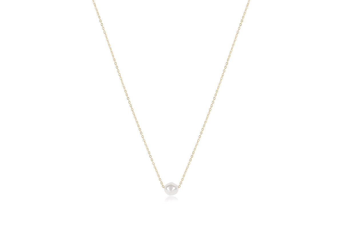 Gold-filled 16-inch necklace featuring an Admire Pearl pendant with a simple silhouette.
