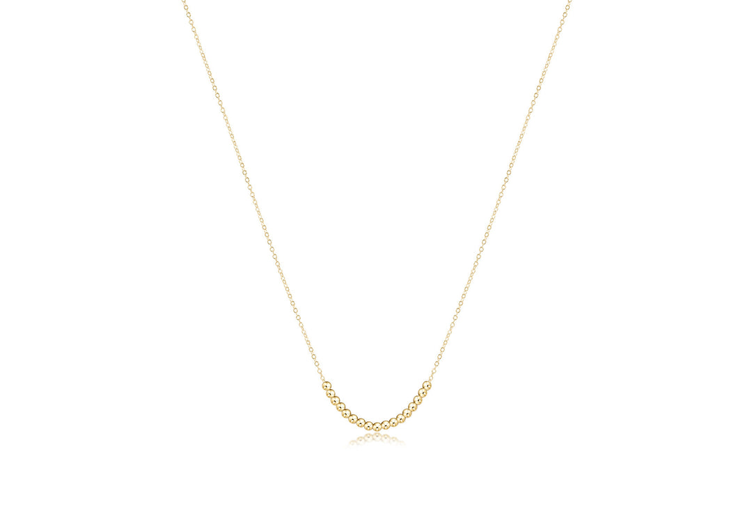 16" Necklace Gold Classic Beaded Bliss - 2.5mm Gold