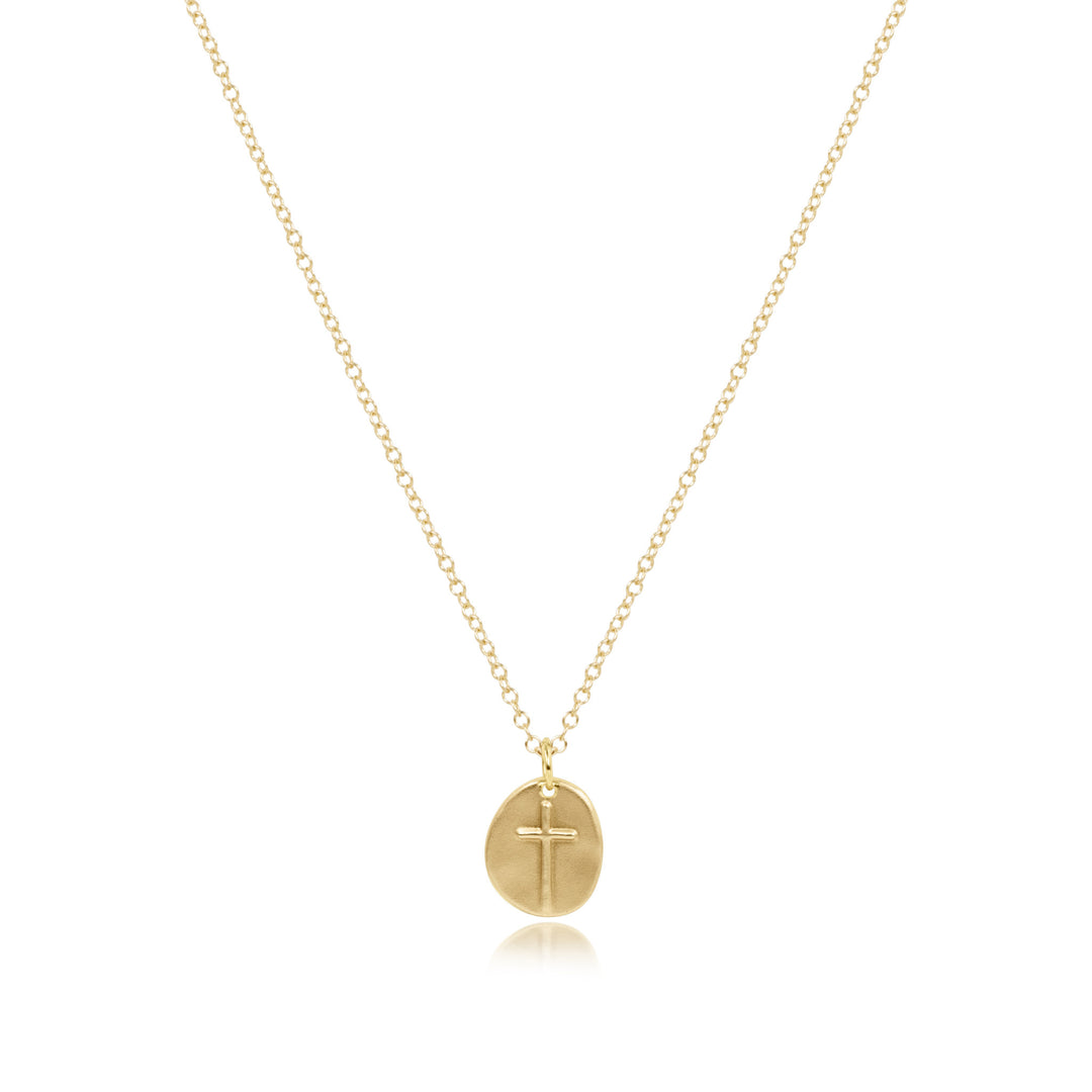 16" Necklace Gold - Inspire Small Gold Charm