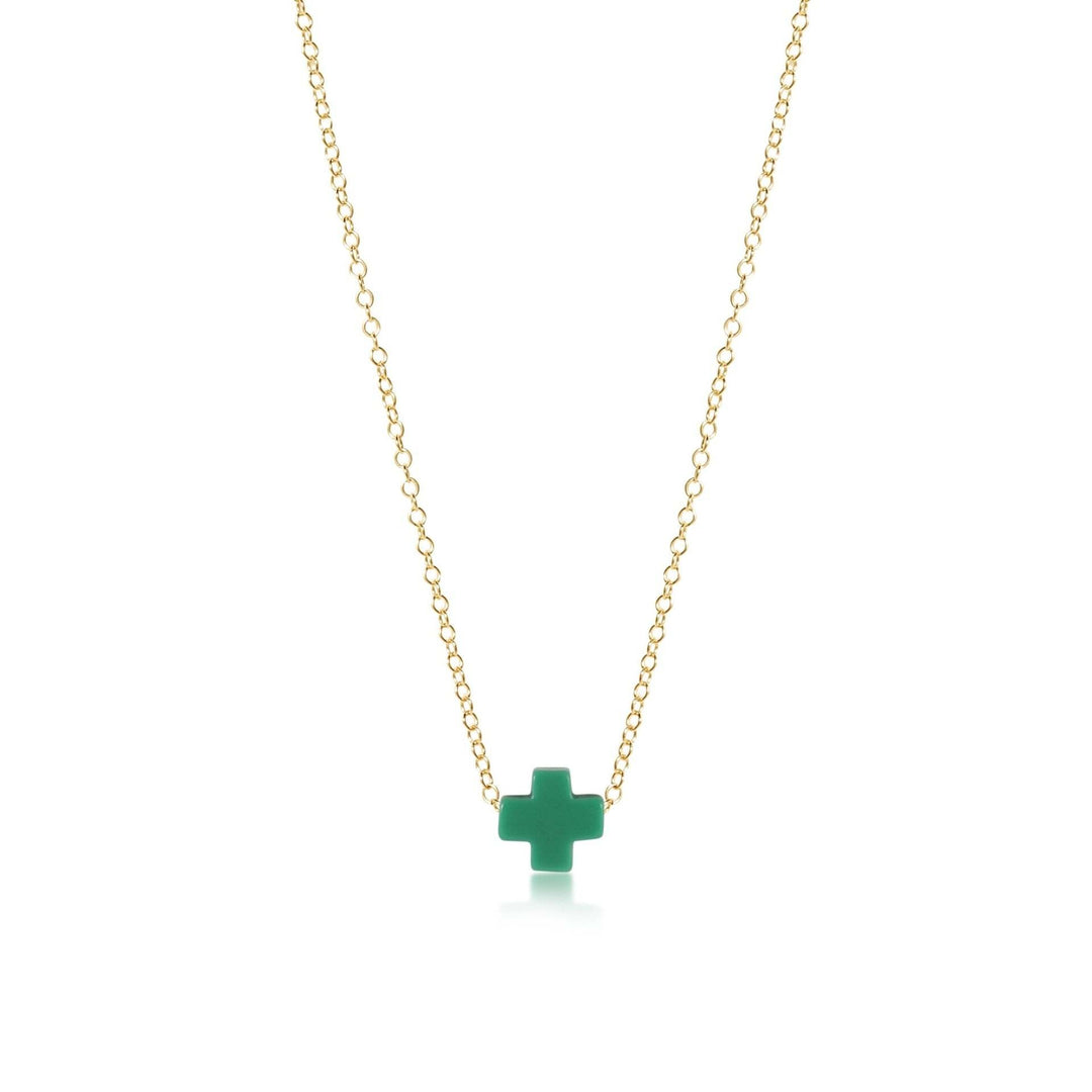 16" Necklace Gold - Signature Cross