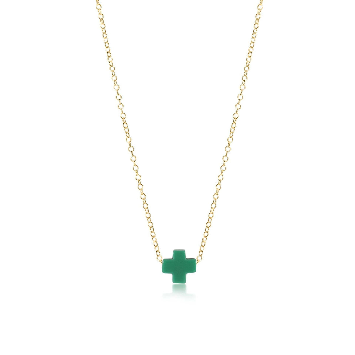 Gold-filled Signature Cross pendant on a 16-inch chain necklace.