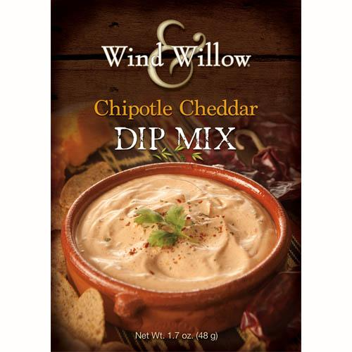 Chipotle Cheddar Dip Mix box with red and yellow branding