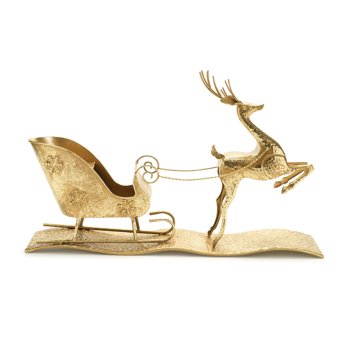 16"H Deer with Sleigh