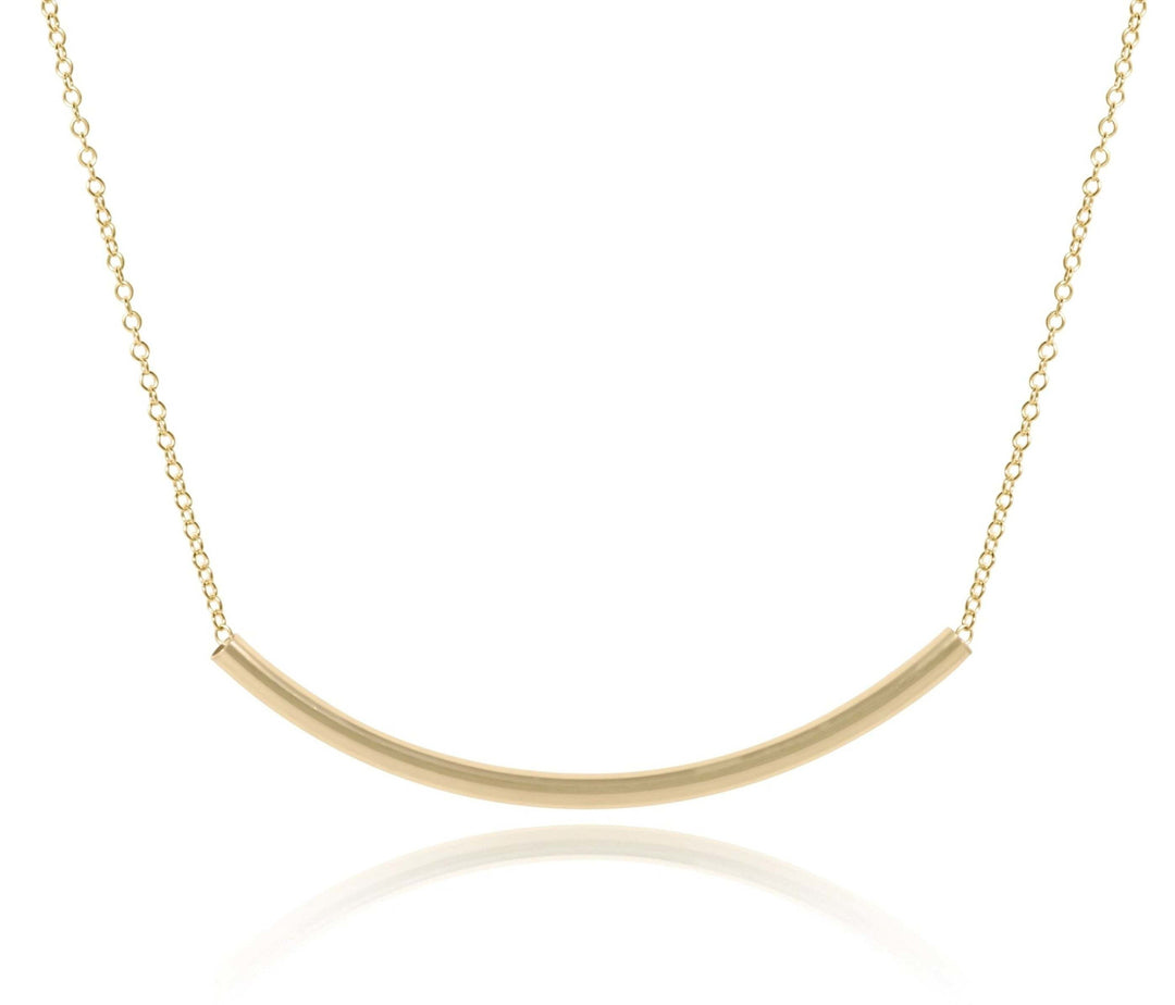 Gold-filled Bliss Bar smooth necklace on a 16-inch chain