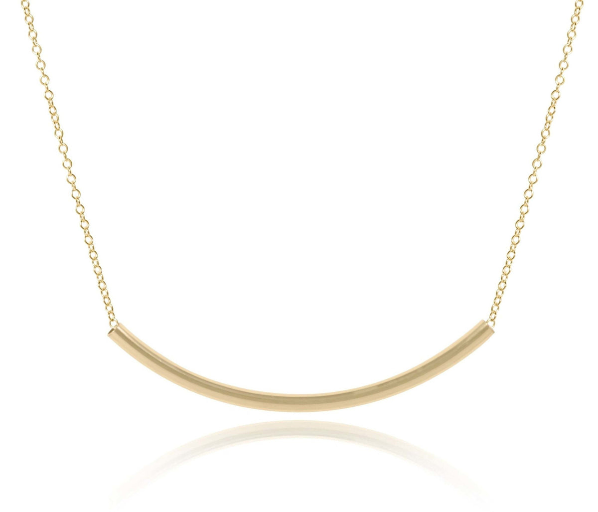 Gold-filled Bliss Bar smooth necklace on a 16-inch chain