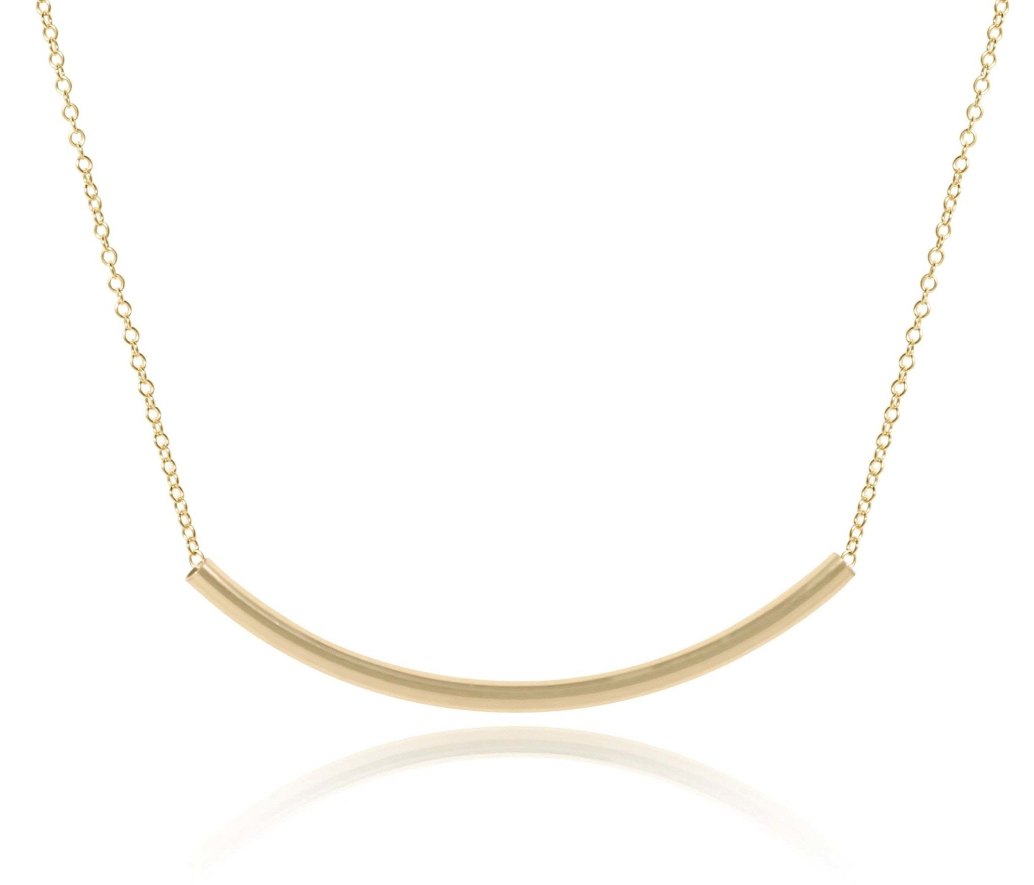 Gold-filled Bliss Bar smooth necklace on a 16-inch chain