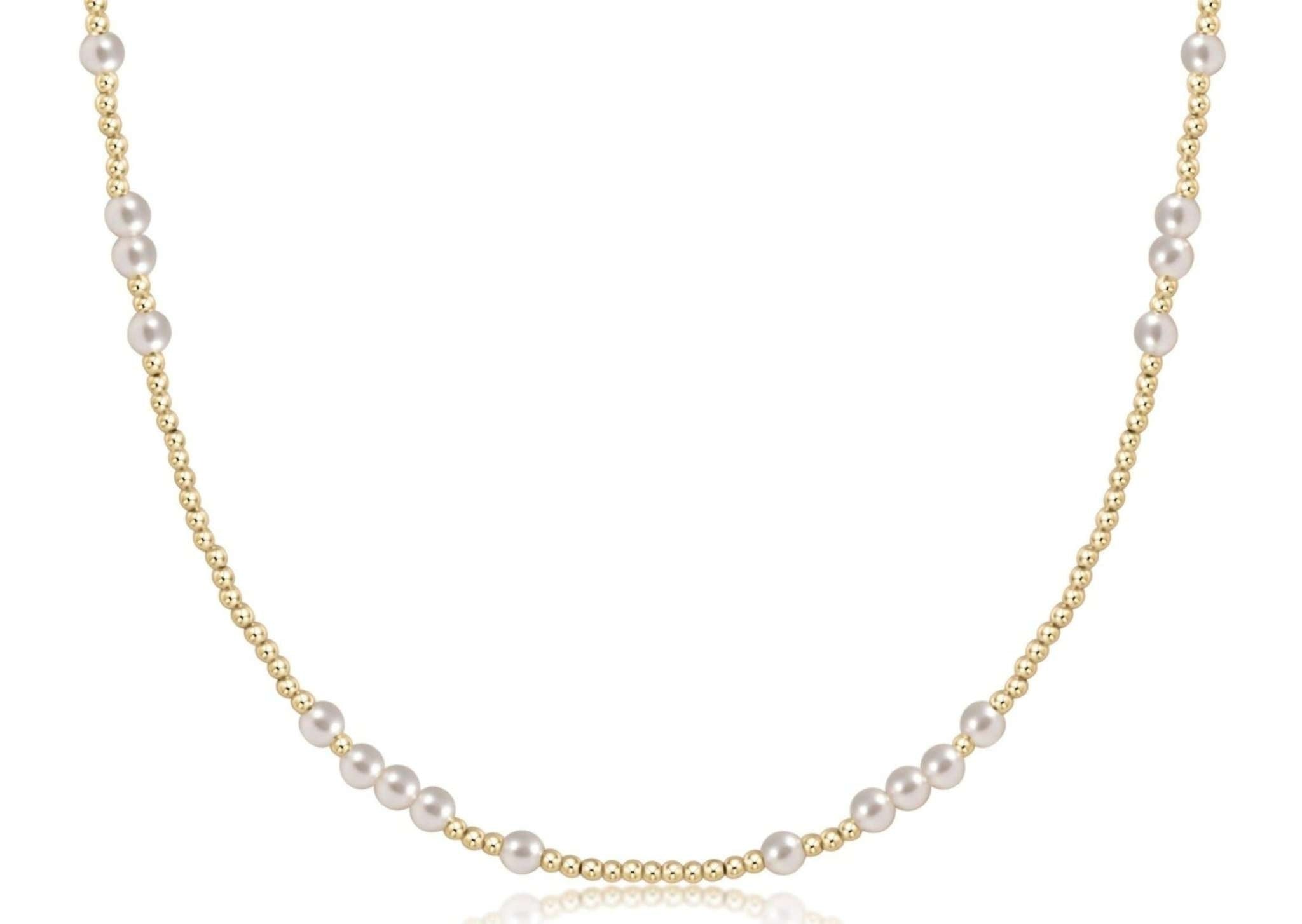 3mm pearl choker necklace in Hope Unwritten style with worry-free wear