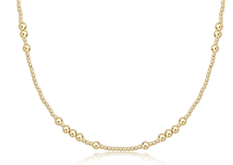 4mm gold-filled choker necklace with layered 2mm beads