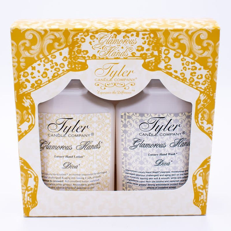 Glamorous Hands Gift Diva set in decorative baroque box with hand lotion and soap