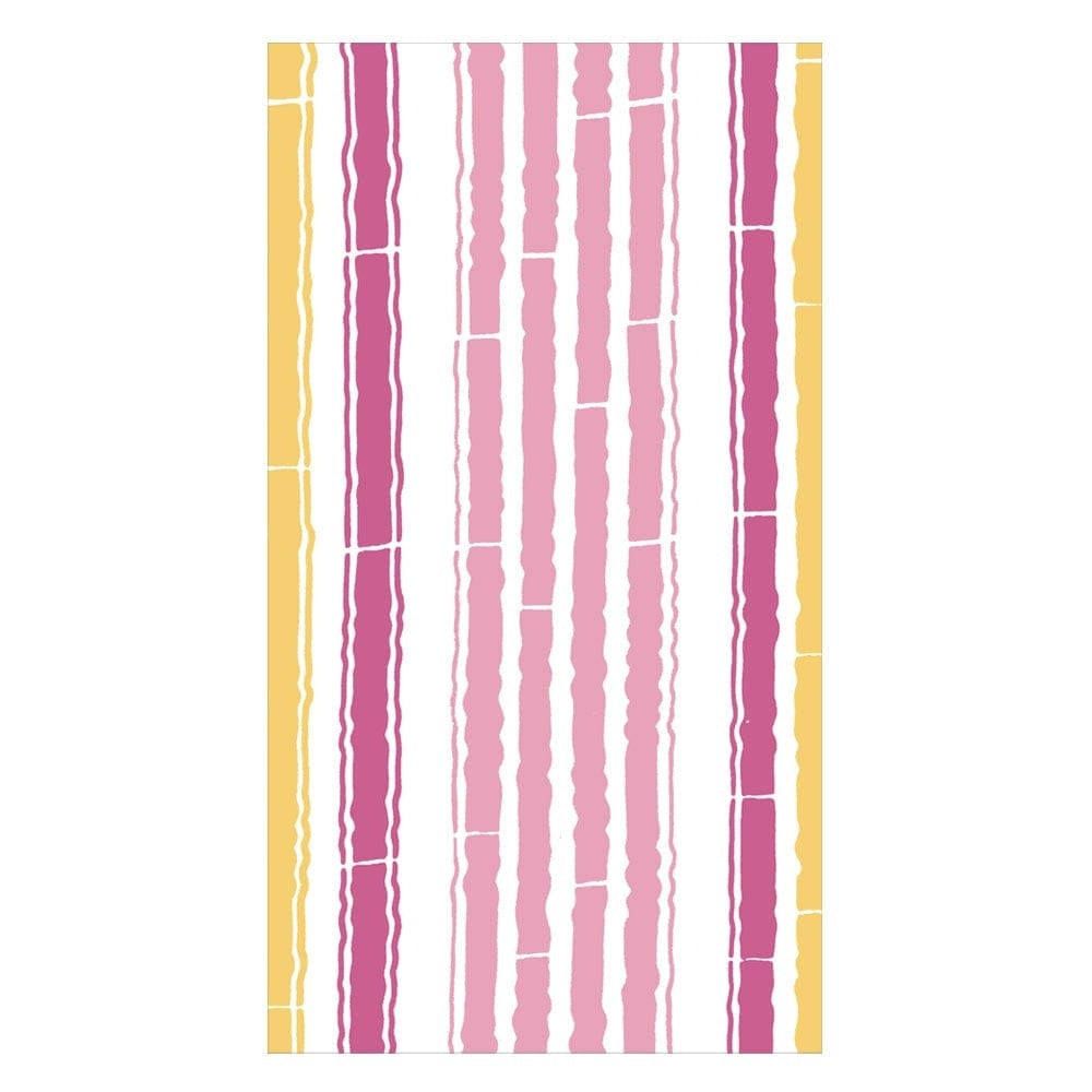 Guest towel in fuchsia bamboo fabric with a subtle stripe pattern.