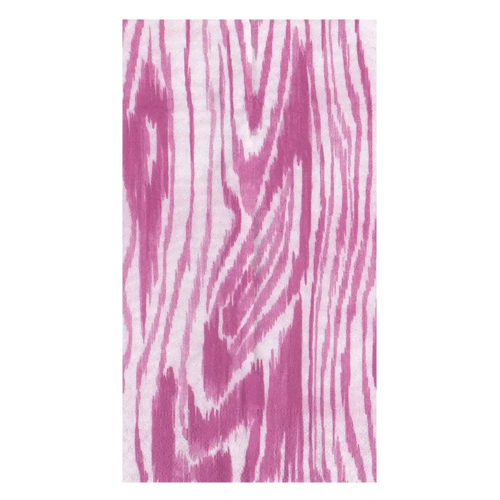 Woodgrain fuchsia guest towel with a textured wood grain pattern.