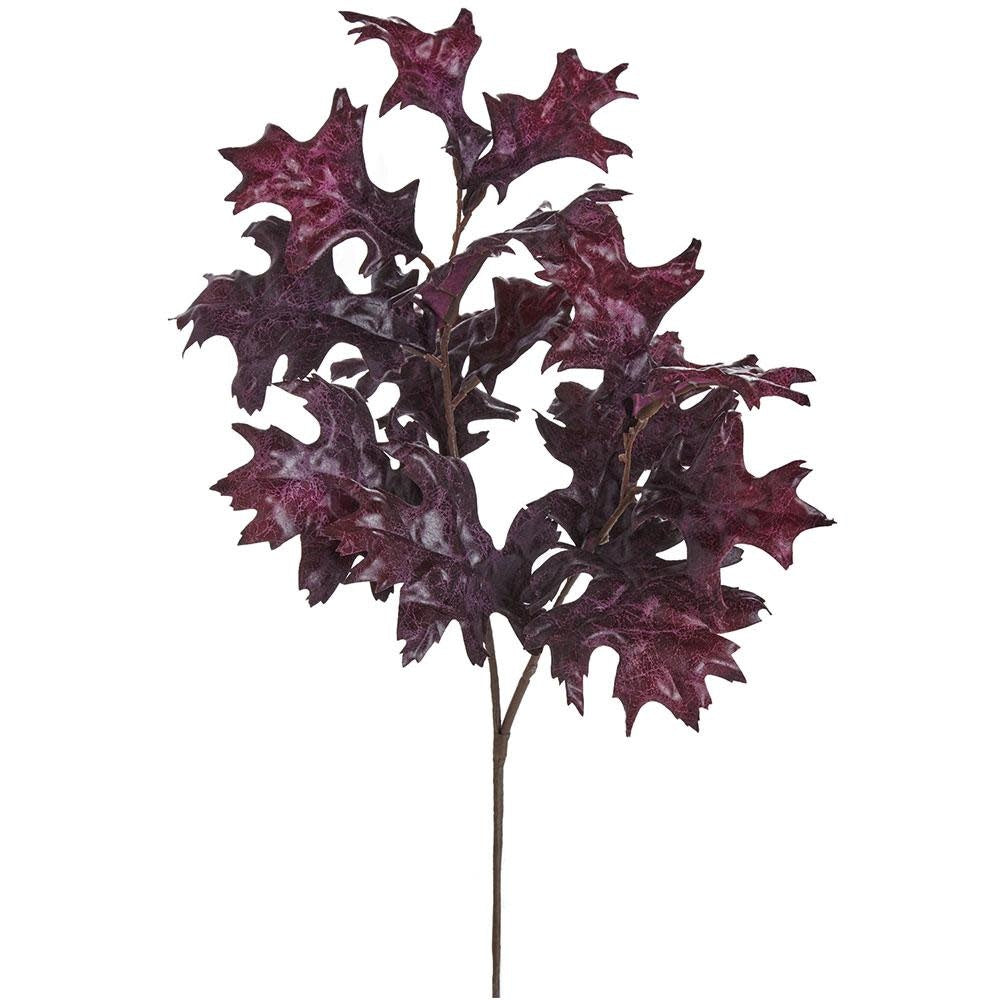 18" Oak Leaf Spray  Purple Two Tone