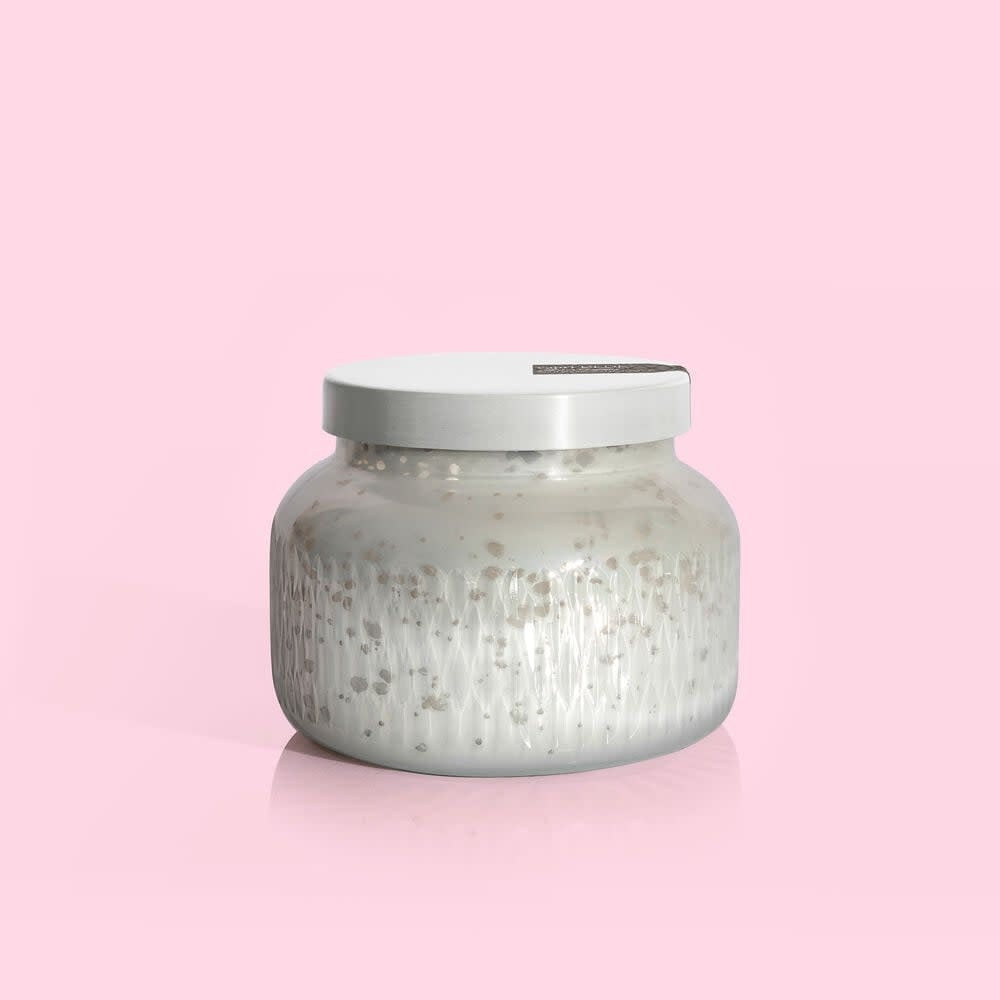 Mercury pearl etched vessel with roasted chestnut, bitter orange, black cardamom, tonka bean and ember musk scents.