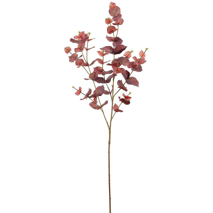 38-inch brown eucalyptus leaf spray with natural foliage texture