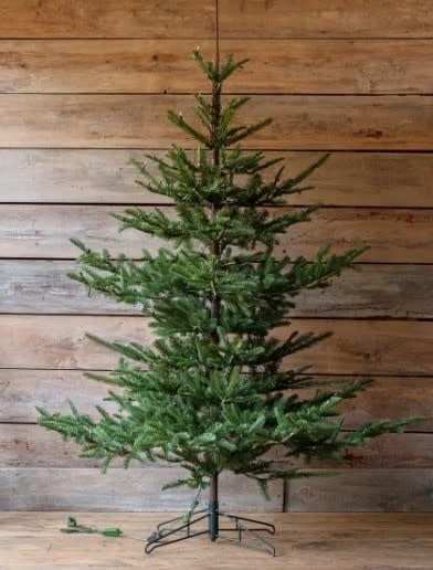 7.5-foot artificial Noble Fir Christmas tree with dimmer switch