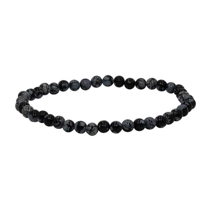 Classic 4mm gemstone beaded bracelet with a simple strand design.
