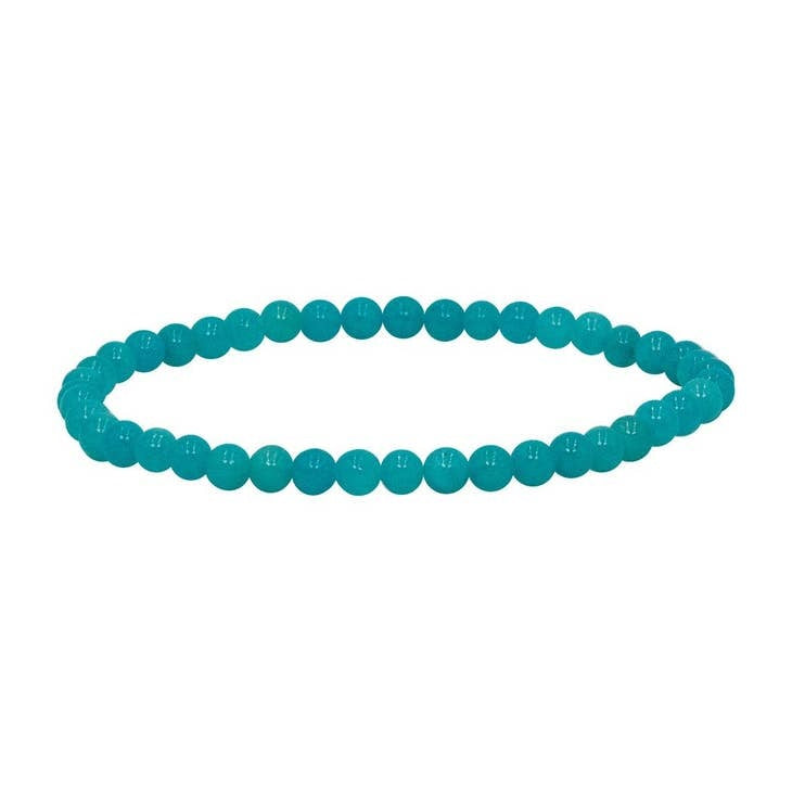 Mini Gemstone Bracelet featuring a classic 4mm beaded design with small gemstones in neutral tones.