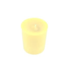 Single 2 oz votive candle in Pineapple Crush scent with a yellow wax body and wick.