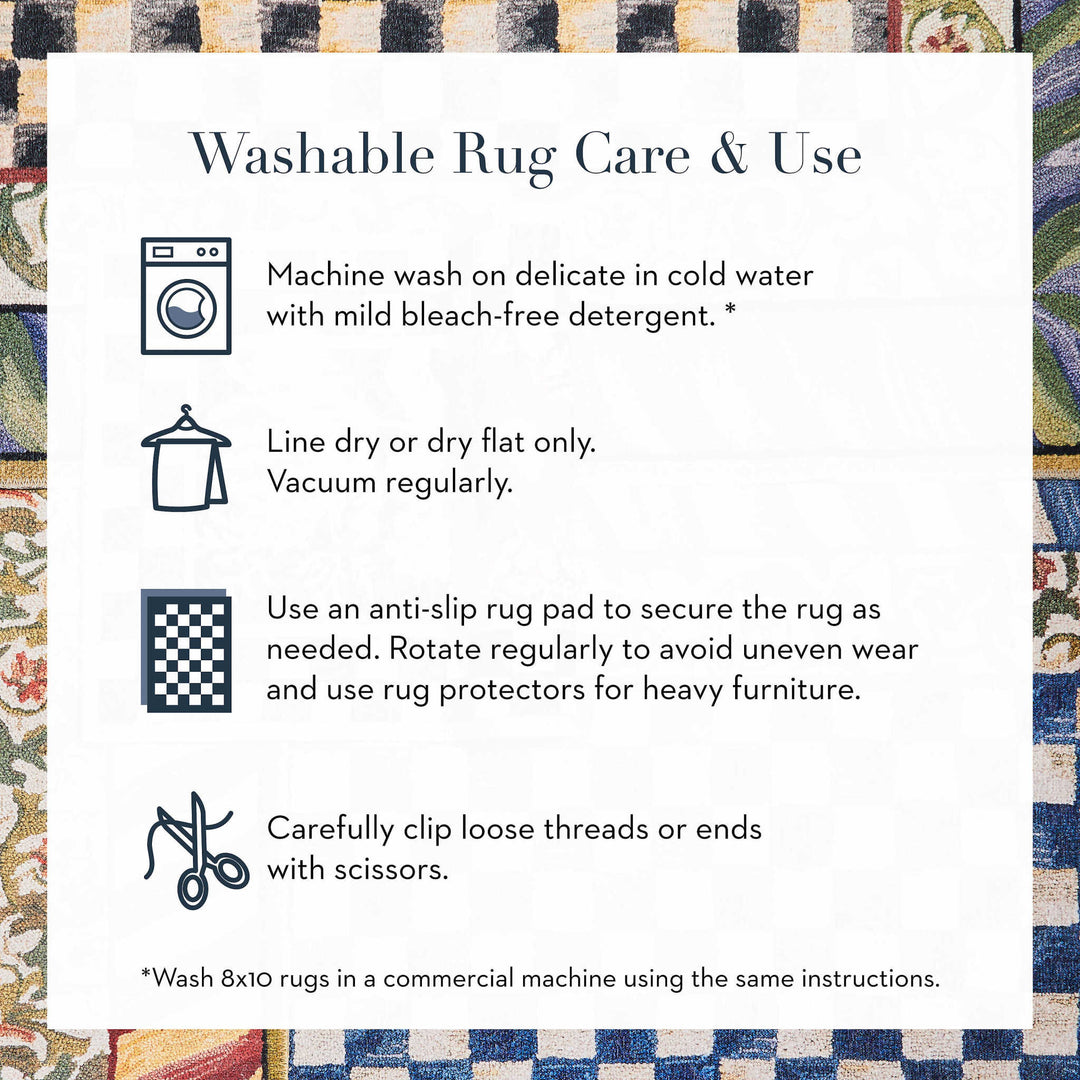 2’ X 3' Flower Market Washable Rug