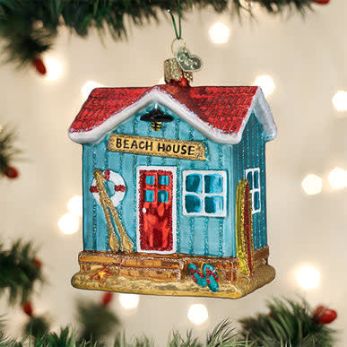 Rustic beach house ornament with weathered wood texture in natural tones