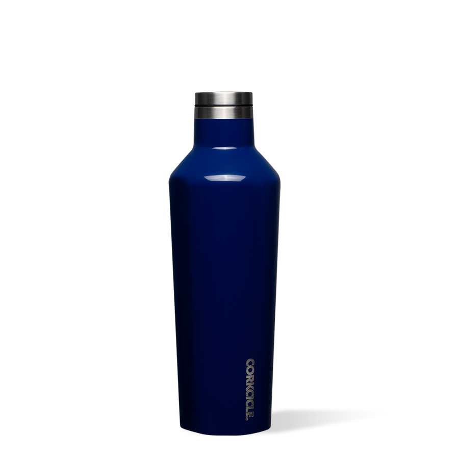 Triple-insulated Corkcicle canteen water bottle in matte finish with wide mouth and screw-on cap.