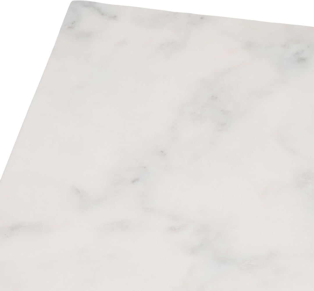 18 in. White Marble Contemporary Sculptural Bookstand