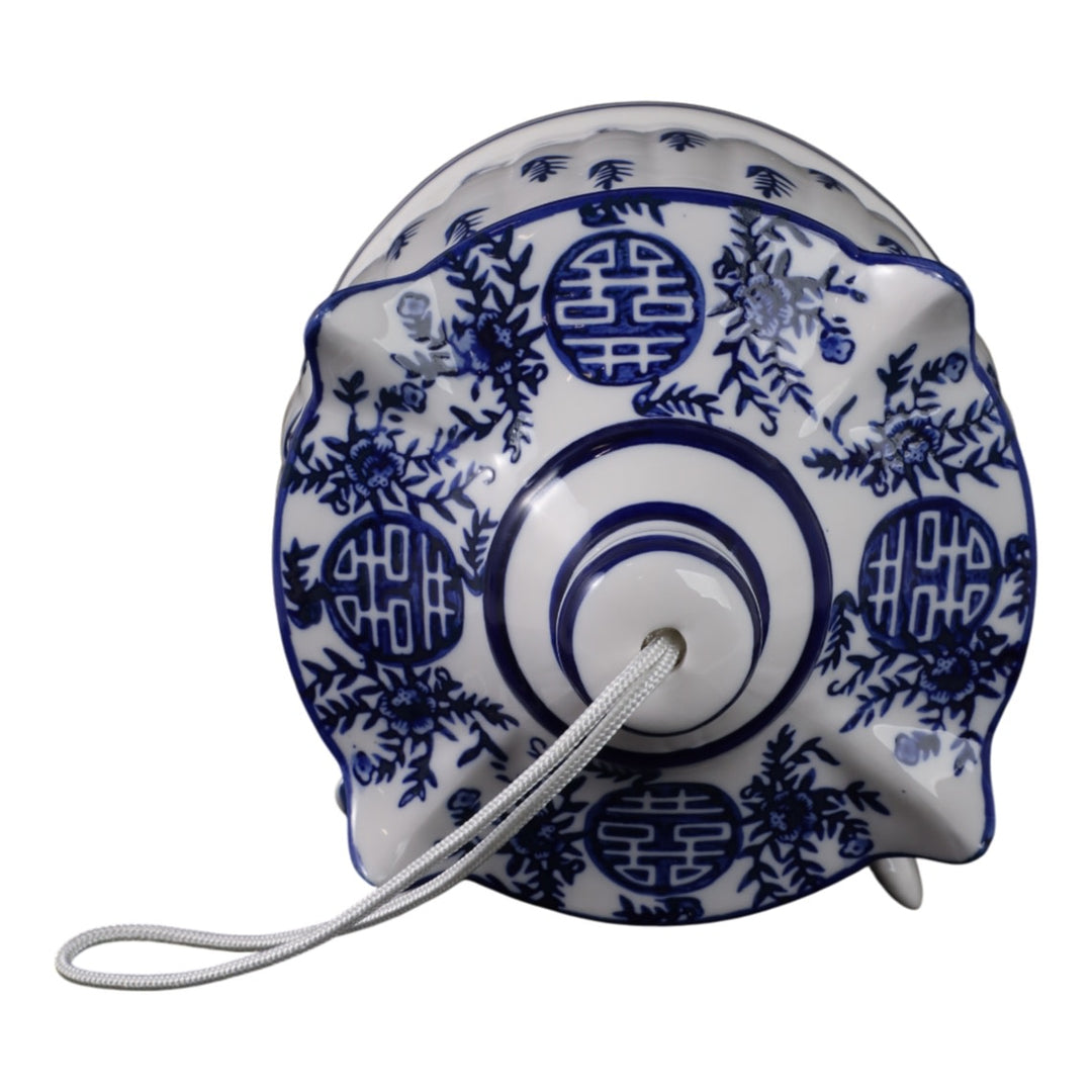 White/Blue Chinoiserie Large Pagoda Bird House