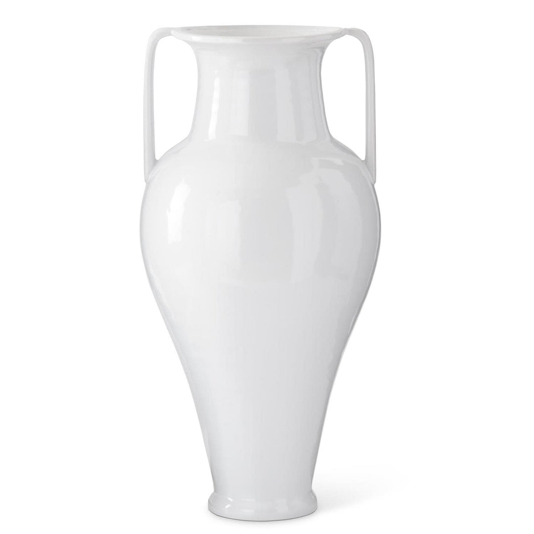 24 Inch White Glazed Ceramic Vase