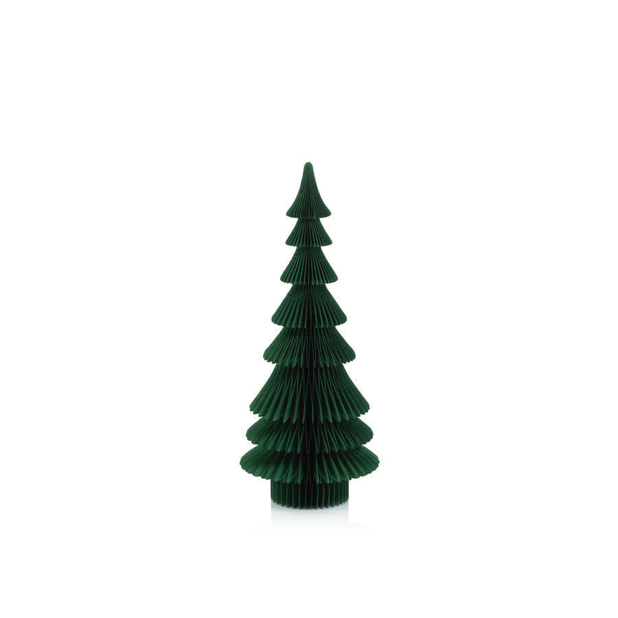 Pine green paper wish tree deco with Davos tree silhouette