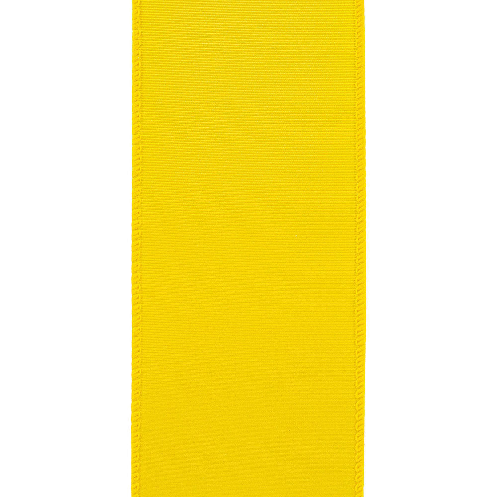 Front view of a wired polyester grosgrain ribbon with subtle sheen in natural light.